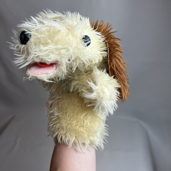 POSSUM TROT Dog Hand Puppet VTG 70s White Fuzzy Education Spot Shaggy Silly 1975 - Picture 6 of 11